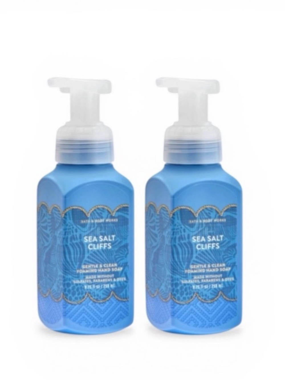 NEW 2X Bath & Body Works SEA SALT CLIFFS foam hand soap set bundle